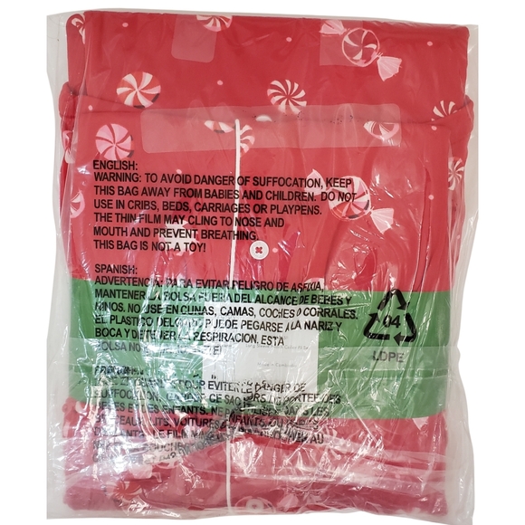 Kate Spade Pajama Set Peppermint Candy Large Red/Multi Top & Pants NWT 🍬 - Picture 2 of 2